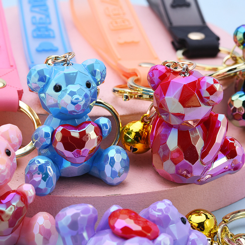 小熊小挂件钥匙扣围颂亚克力