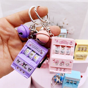 创意卡通迷你小街机钥匙扣挂件公仔少女心液体可爱情侣包挂饰