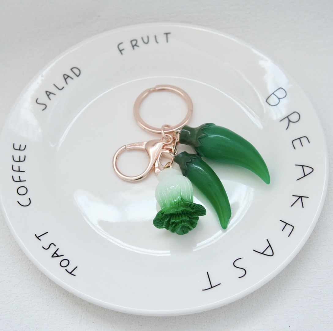 创意仿真红辣椒白菜钥匙扣挂件钥匙链饰品包包挂饰小辣椒活动礼品