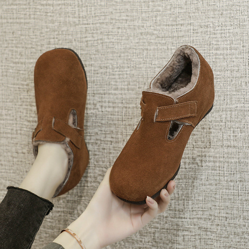 毛毛鞋女秋冬外穿内增高加绒保暖孕妇棉瓢鞋真皮软底一脚蹬豆豆鞋,女鞋,乐福鞋（豆豆鞋）,淘宝优惠券,粉丝福利购,淘宝优惠卷