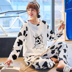 Aishang real pajamas new spring long sleeve cotton home suit