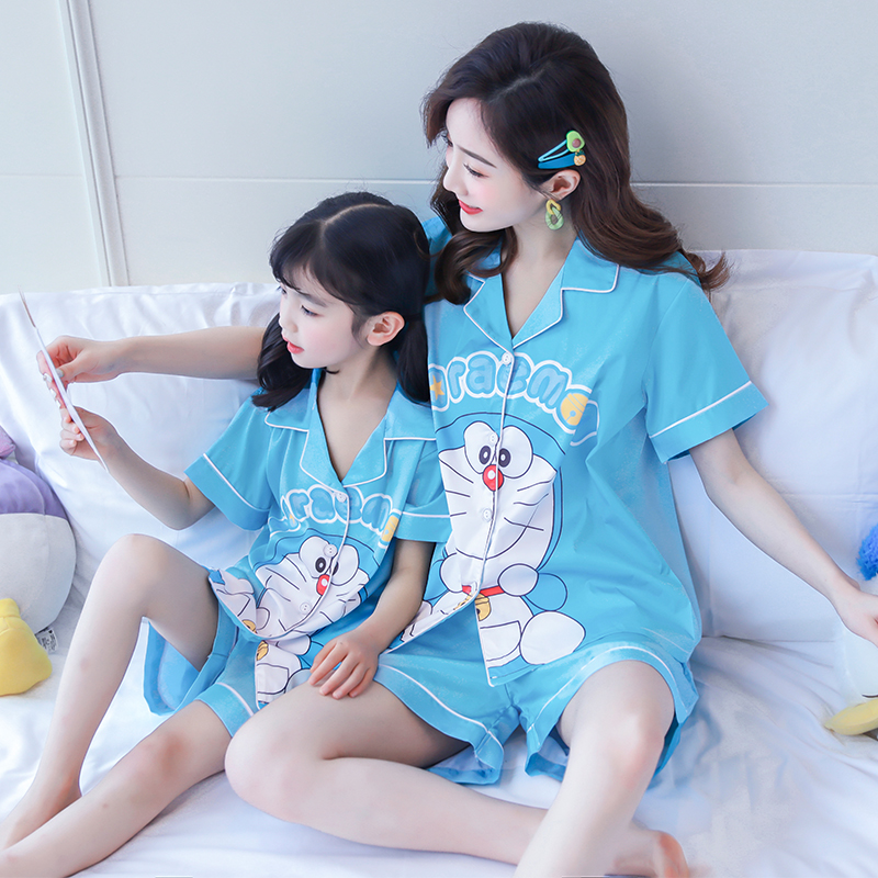 Real shot summer forged face pajamas for boys and girls