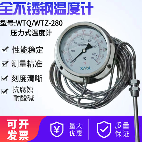 WTQ-280压力式温度计不锈钢探头