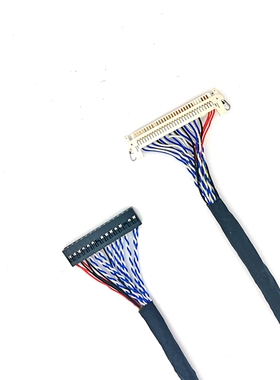 FIX-30P双8屏线带卡接地30片插17-24寸液晶LVDS常用屏线25CM50CM
