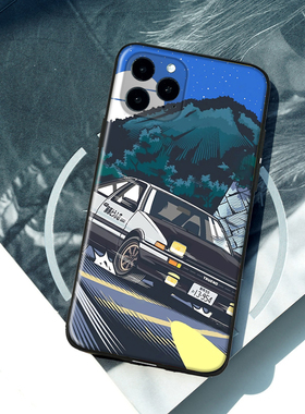 适用AE86秋名山苹果13小米11华为Mate40P50Pro三星S21Ultra手机壳