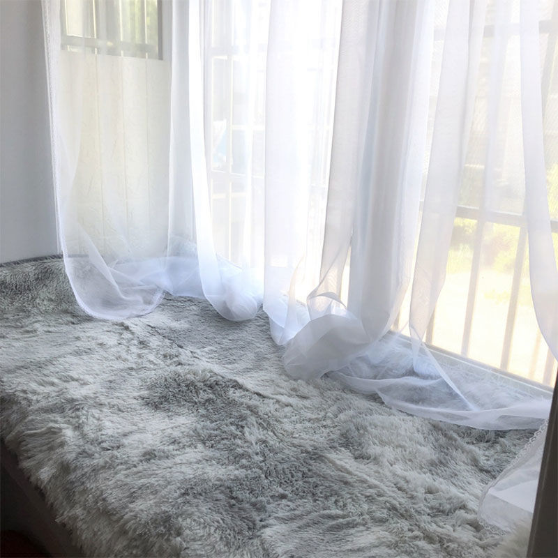 可爱毛绒公主房间四季通用飘窗垫