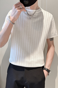 高级感冰丝T恤男ins夏季2023新款男装上衣服75005-P58控78图片