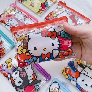 限定卡包三丽鸥零钱包kitty卡通透明pvc迷你收纳包口红包 日系新款