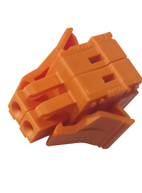 德国现货孔型2极连接器734-202/037-000阻燃2p橙色3.81mm接线端子