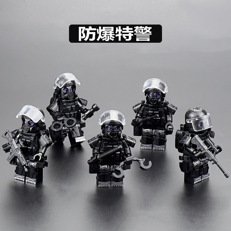 中国积木军事防毒特警特种兵人仔儿童拼装小颗粒益智玩具模型人偶,玩具/童车/益智/积木/模型,普通塑料积木,淘宝优惠券,粉丝福利购,淘宝优惠卷