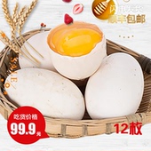 农家散养生态土鹅蛋新鲜生鹅蛋孕妇去胎毒草大鹅蛋12枚 包邮