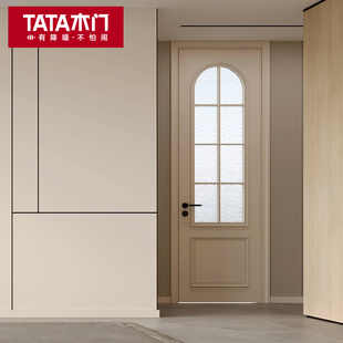 TATA木门单开门室内门卧室门隐形门套装 折叠门实木隔断门JO030B