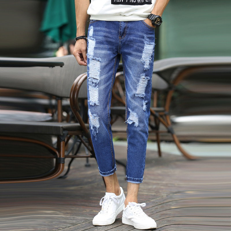 Jeans pour adolescent pieds Slim pour été - Ref 1470095 Image 1