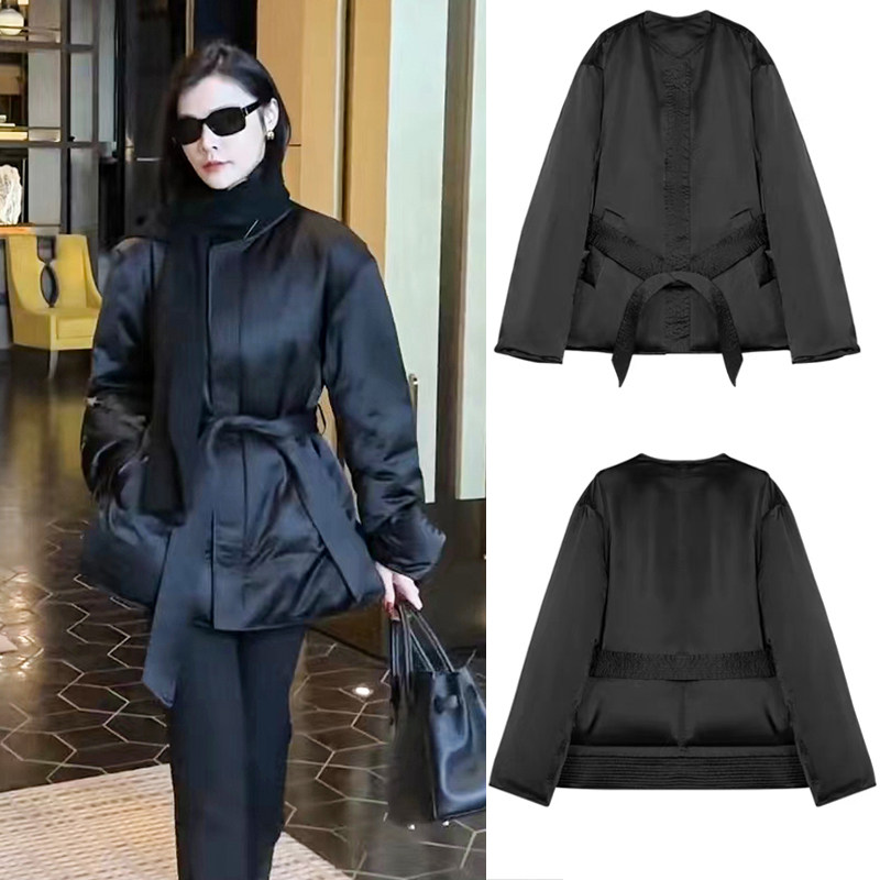 黑色缎面95白鸭绒绒羽绒女短款2024冬季新款小个子收腰保暖厚外套,女装/女士精品,羽绒服,淘宝优惠券,粉丝福利购,淘宝优惠卷