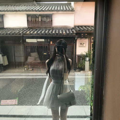 春季挂脖立领短款A字百褶裙套装
