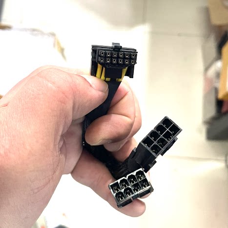 H100/4080/4070/L40/4090 GPU供电线双8P母转12VHPW显卡电源线