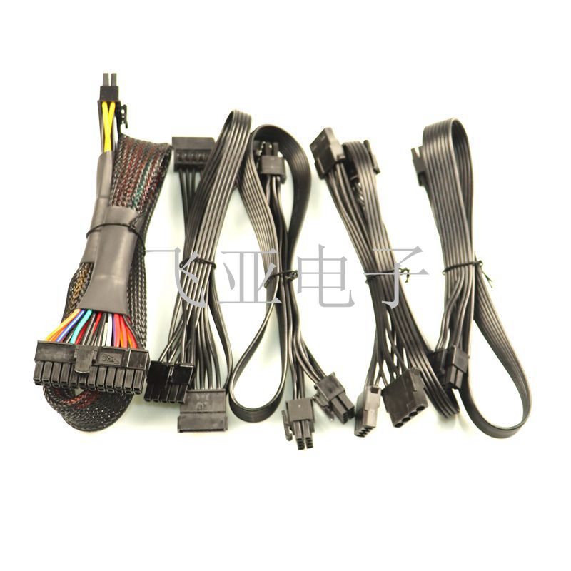 长城巨龙1000W/1250W电源模组线大4D硬盘SATA显卡8P矿龙GPU供电线