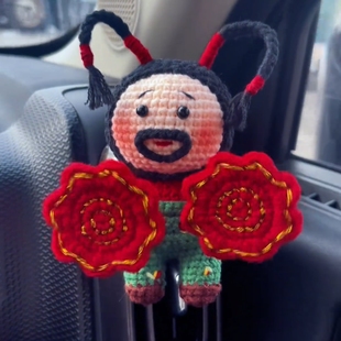 手工编织毛线DIY玩偶材料茄子手帕转创意时尚二人转钩织如花手帕