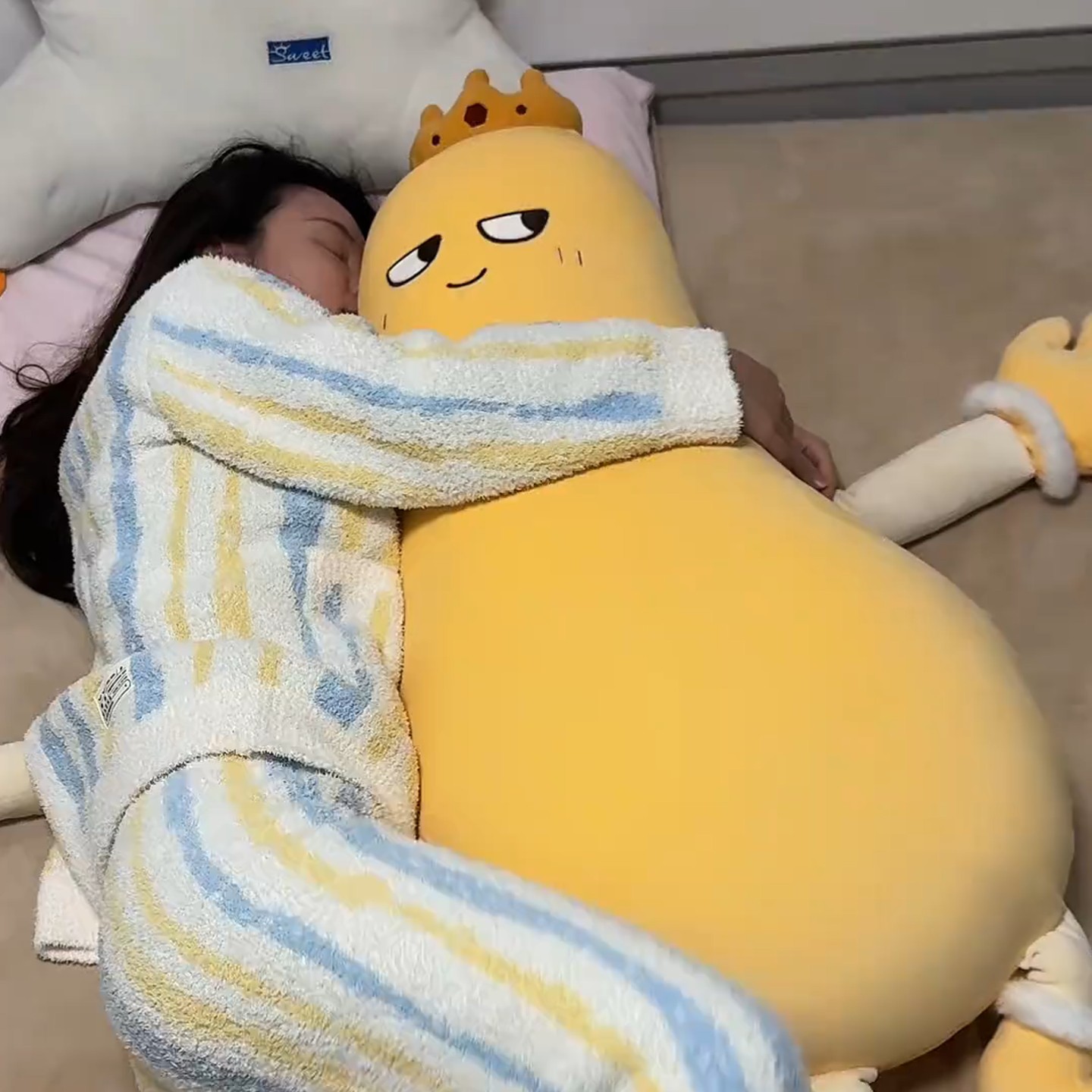 异形抱枕芒果大王可爱水果卡通抱枕靠枕睡觉黄色柔软安抚哄睡神器,居家布艺,异形抱枕,淘宝优惠券,粉丝福利购,淘宝优惠卷