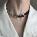 皮带锁骨项链男女小众设计轻奢气质配饰可调节饰品