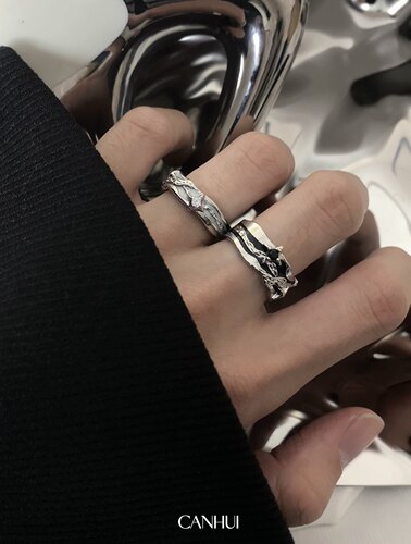 男女小众设计戒指开口可调节