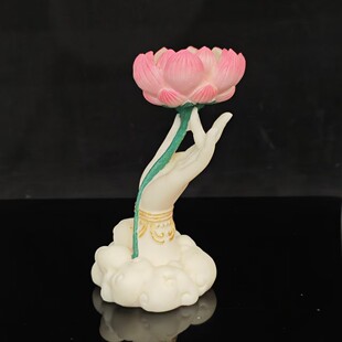 象牙果莲花灯佛手办公室礼佛供奉高级家装饰品摆件客厅轻奢上档次