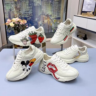 香港G家休闲老爹鞋女米老鼠厚底女鞋运动鞋子新款增高草莓春夏