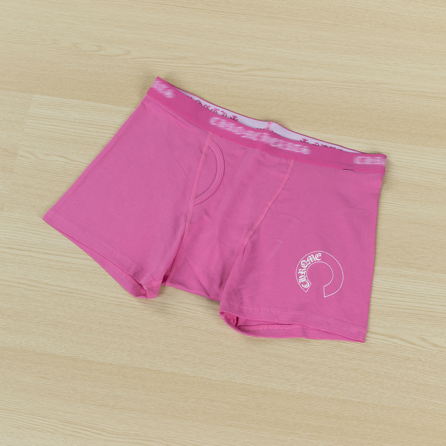 ERD CRAZY 粉色-基础160克重弹力平角裤罗纹织带爱心马蹄内裤男潮