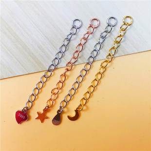 禧隆925纯银项链脚链加长手链延长链DIY配件链子接长链尾女调节链