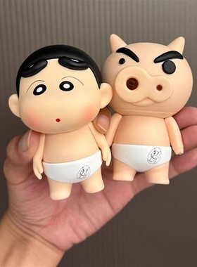 内裤小新左卫门蜡笔小新手办可爱家居车载摆件潮玩礼物动漫周边
