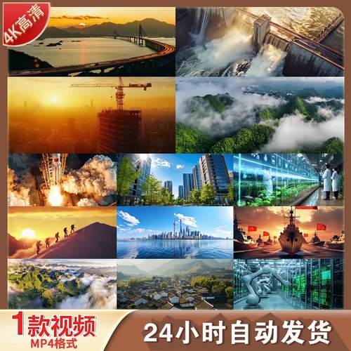 高清中国新时代大国崛起科技经济腾飞发展成就宣传片视频素材