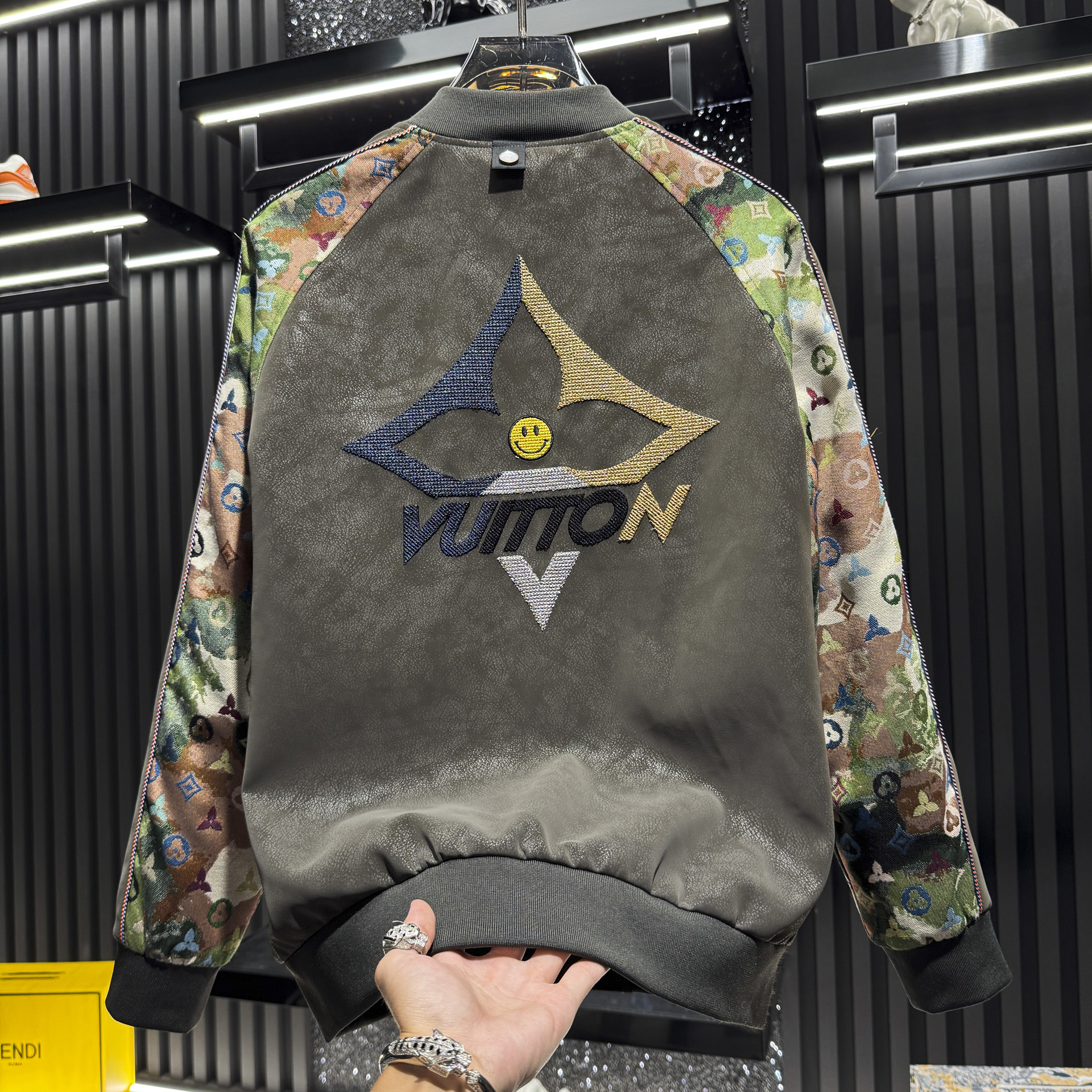 欧洲站潮牌拼接夹克男士秋季2025新款痞帅棒球服高级感外套男