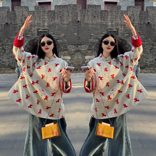 高级感新中式国风衬衫2026早春新款今年流行爆款复古唐装上衣女装