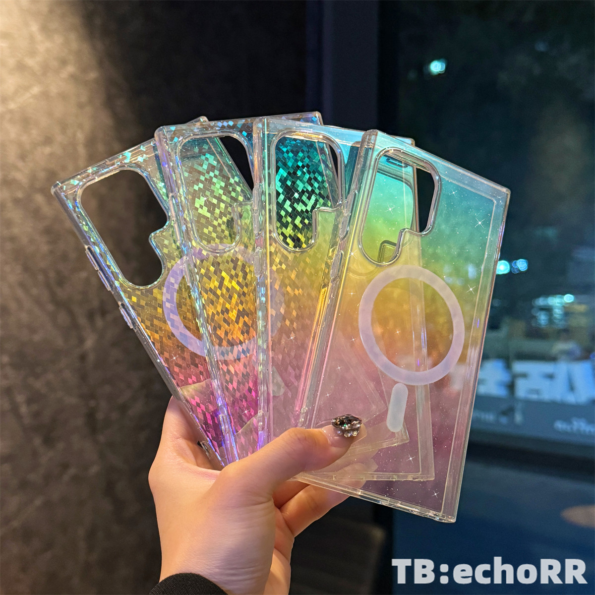 适用于三星手机壳闪粉彩镀