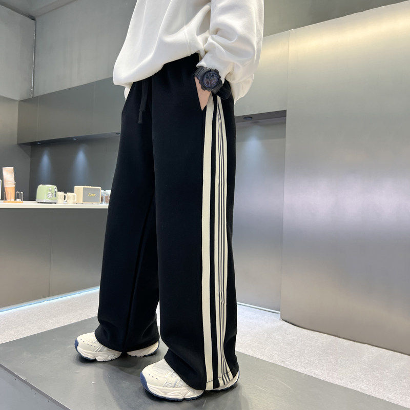 Jkids韩国男童裤子春秋2026新款中大童春季运动裤儿童直筒宽裤