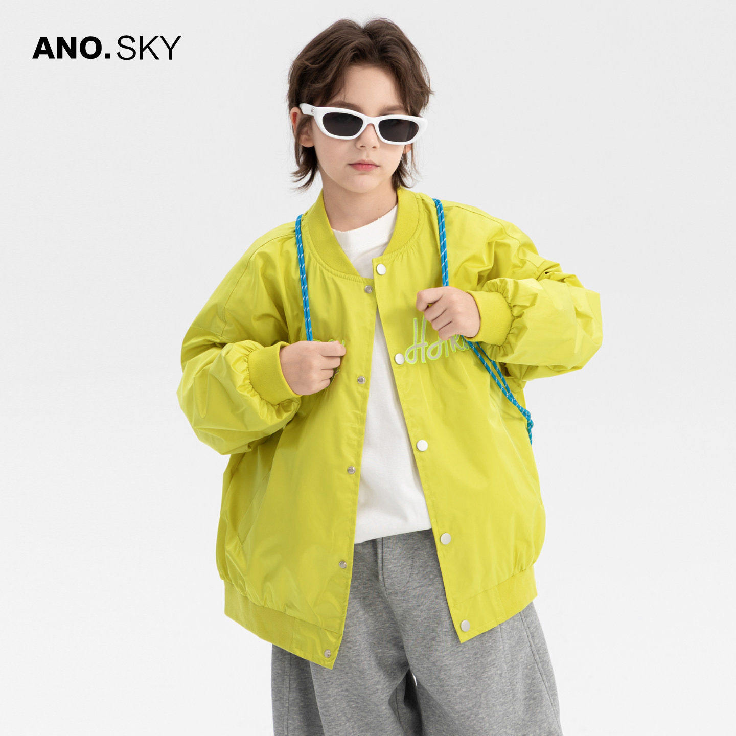 anothersky 男童春秋美式防风夹克外套2026新款儿童春装休闲上衣