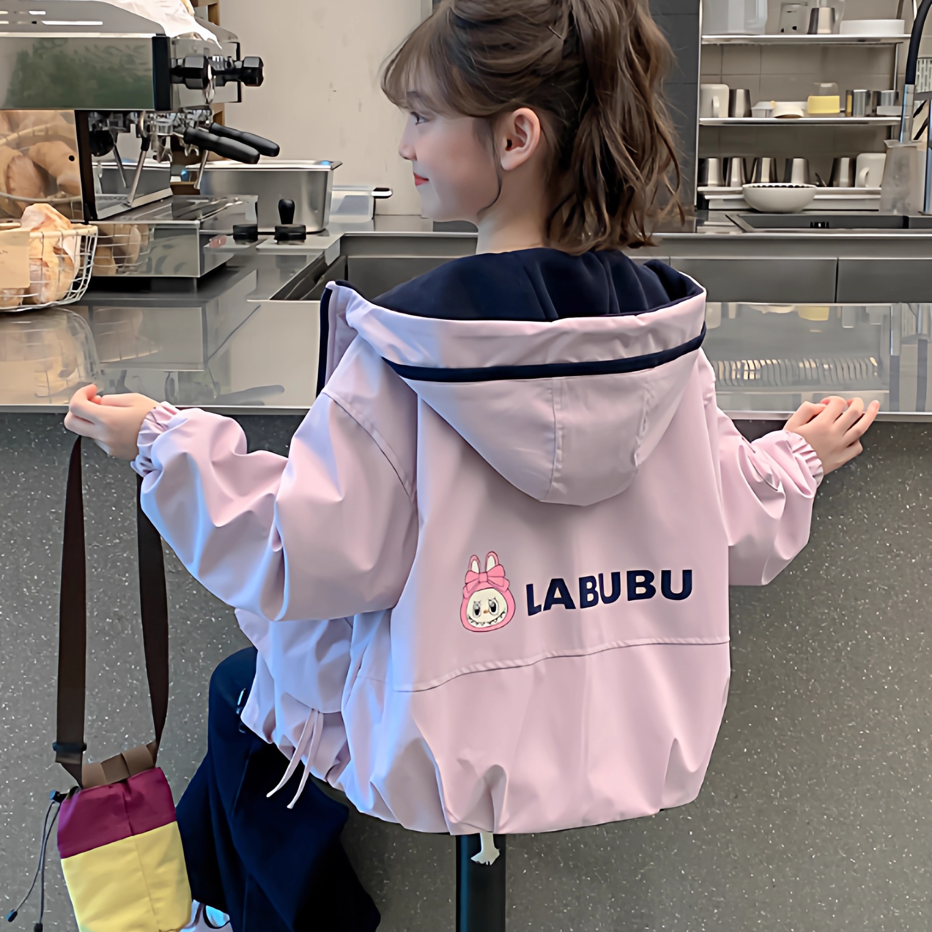 法国女童外套秋冬装2025新款儿童时髦冬季加绒大童双面穿加厚连帽 - 封面