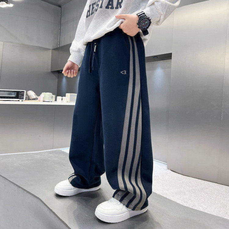 Jkids韩国男童裤子春秋2026新款中大童春季卫裤儿童直筒运动裤潮