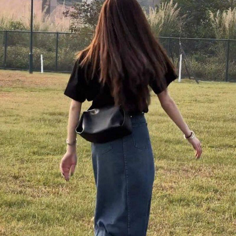 女士包包包手提斜挎软皮枕头高级感轻奢小众新款2024单肩黑色夏季