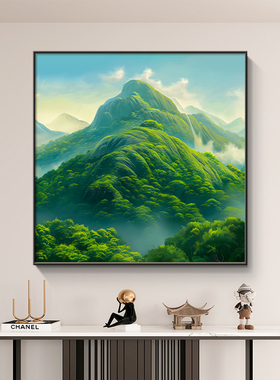 青山图玄关装饰画现代有山无水