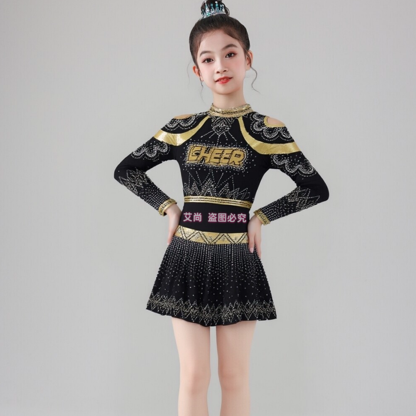 校园啦啦操比赛服装花球啦啦操表演服装啦啦队表演服装拉拉队服装