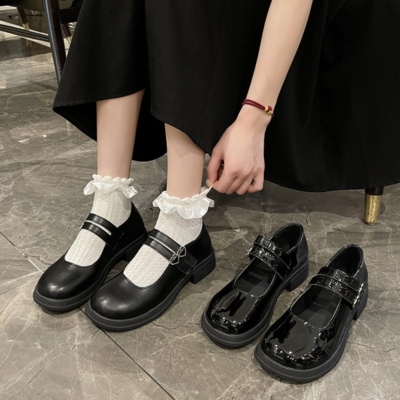 初高中生小学生黑色小皮鞋日系少女孩校服舞台公主鞋合唱表演出鞋