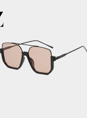 黑框茶色墨镜男高级感痞帅大框显瘦眼镜显脸小女夏防晒太阳镜近视