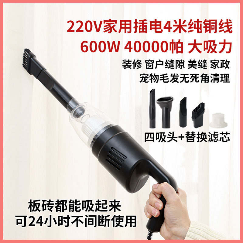 车家两用手持220V家用插电吸尘器4米纯铜线大吸力比无刷宠物毛发