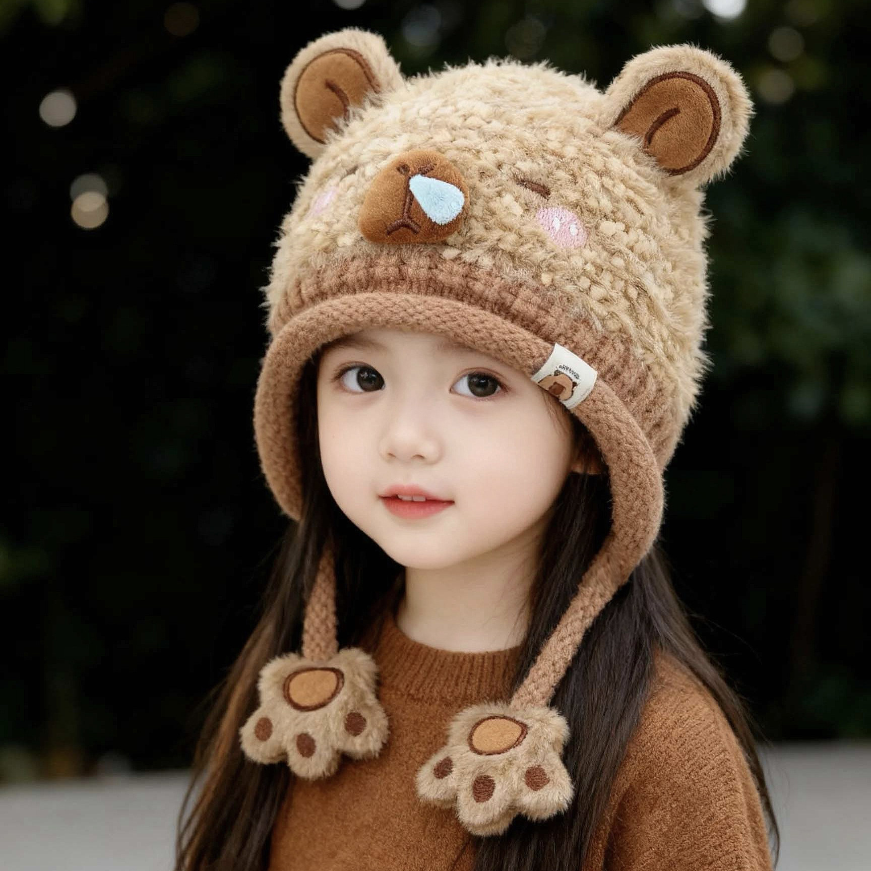 卡皮巴拉儿童帽子毛绒护耳女孩冬季保暖可爱2025新款女童防风帽子,童装/婴儿装/亲子装,帽子,淘宝优惠券,粉丝福利购,淘宝优惠卷