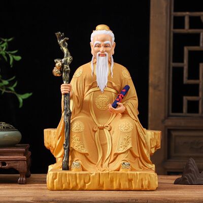 供奉神像月下老人居家牵红线寺庙摆件姻缘家用树脂佛像老星君月老