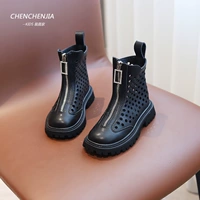 Martens, детские летние тонкие дышащие универсальные короткие сапоги с молнией, коллекция 2023