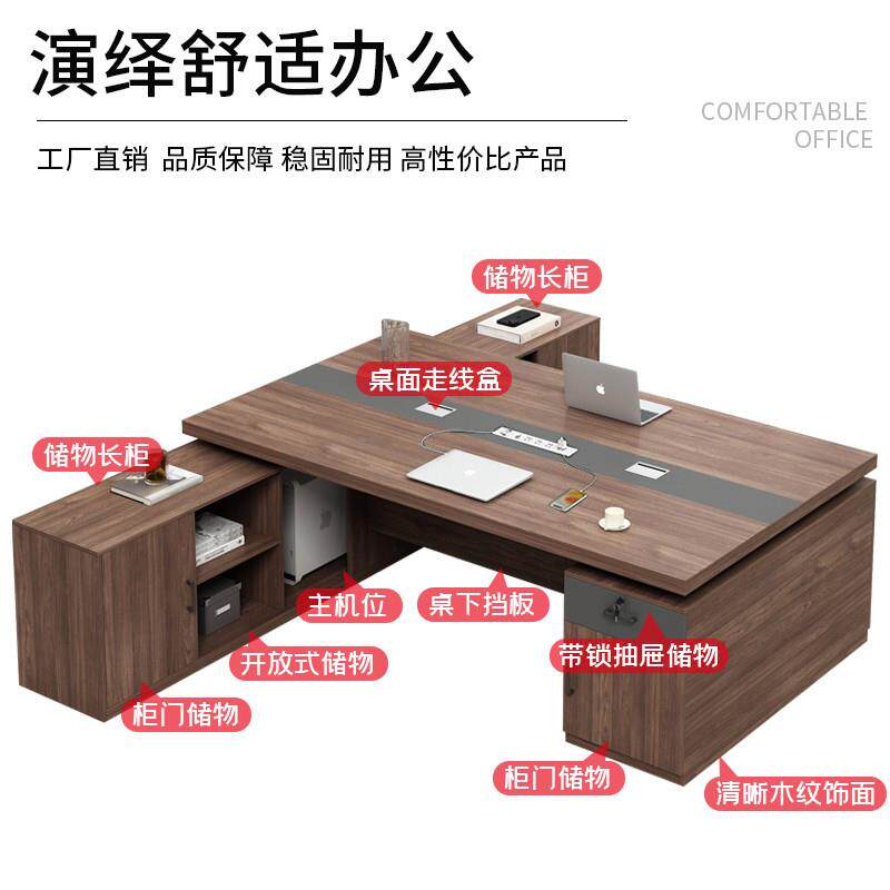 双面办公桌简约现代双人对坐桌椅组合主管经理电脑桌办公室桌子