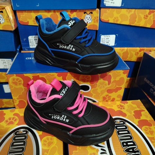 专柜款二棉鞋加绒保暖2023秋冬新款时尚轻便软底儿童运动鞋子