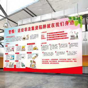 防范非法集资宣传海报反洗钱远离高利贷预防金融网络电信诈骗墙贴